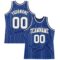 Custom Royal White Pinstripe White Gray-Black Authentic Basketball Jersey