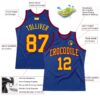 Custom Royal Gold-Maroon Authentic Throwback Basketball Jersey