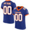 Royal0543 Custom Royal White-Orange Mesh Authentic Football Jersey