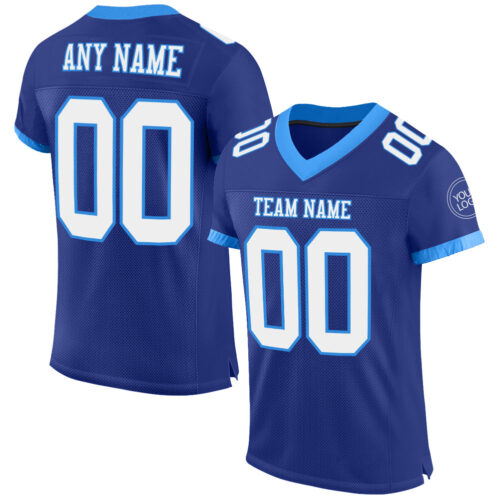 Royal0547 Custom Royal White-Powder Blue Mesh Authentic Football Jersey