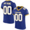 Royal0549 Custom Royal White-Old Gold Mesh Authentic Football Jersey