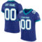 Royal0551 Custom Royal White-Teal Mesh Authentic Football Jersey
