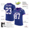 Royal0553-1 Custom Royal White-Purple Mesh Authentic Football Jersey