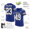 Royal0558-1 Custom Royal White-Old Gold Mesh Authentic Football Jersey