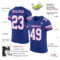 Custom Royal White-Pink Mesh Authentic Football Jersey