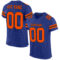 Royal0565 Custom Royal Orange-Black Mesh Authentic Football Jersey
