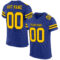 Royal0566 Custom Royal Yellow-Black Mesh Authentic Football Jersey