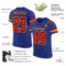 Royal0567-1 Custom Royal Red-Yellow Mesh Authentic Football Jersey
