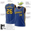 Custom Royal Gold-Black Authentic Throwback Basketball Jersey