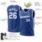 Custom Royal White-Light Blue Authentic Throwback Basketball Jersey