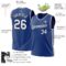 Custom Royal White-Black Authentic Throwback Basketball Jersey