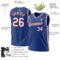 Custom Royal White-Red Authentic Throwback Basketball Jersey