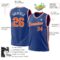 Custom Royal Orange-White Authentic Throwback Basketball Jersey