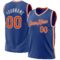 Custom Royal Orange-White Authentic Throwback Basketball Jersey