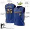 Custom Royal Old Gold-Black Authentic Throwback Basketball Jersey