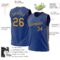 Custom Royal Old Gold-Black Authentic Throwback Basketball Jersey