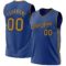 Custom Royal Old Gold-Black Authentic Throwback Basketball Jersey