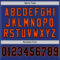 Royal0732-3 Custom Royal Black-Orange Mesh Authentic Throwback Football Jersey