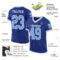 Royal0733-1 Custom Royal Light Blue-White Mesh Authentic Throwback Football Jersey