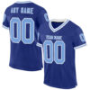 Custom Royal Light Blue-White Mesh Authentic Throwback Football Jersey