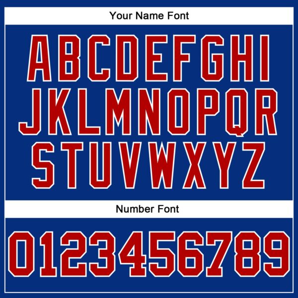 Custom Royal Red-White Authentic Football Jersey