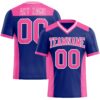 Custom Royal Pink-White Authentic Football Jersey