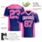 Royal0737-2 Custom Royal Pink-White Authentic Football Jersey