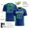 Royal0738-2 Custom Royal Kelly Green-White Authentic Football Jersey
