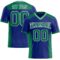 Royal0738 Custom Royal Kelly Green-White Authentic Football Jersey