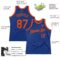 Custom Royal Orange Authentic Throwback Basketball Jersey
