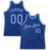 Custom Royal Light Blue Authentic Throwback Basketball Jersey