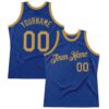 Custom Royal Old Gold Authentic Throwback Basketball Jersey