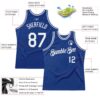 Custom Royal White Authentic Throwback Basketball Jersey