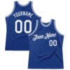 Custom Royal White Authentic Throwback Basketball Jersey