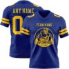 Custom Royal Yellow Authentic Football Jersey