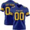 Royal0861 Custom Royal Yellow Authentic Football Jersey