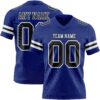 Custom Royal Black-White Authentic Football Jersey