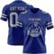 Royal0868-1 Custom Royal Gray-Black Authentic Football Jersey