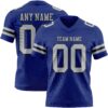 Custom Royal Gray-Black Authentic Football Jersey