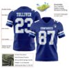 Custom Royal White-Light Blue Authentic Football Jersey
