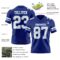 Custom Royal White-Light Blue Authentic Football Jersey