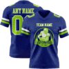 Custom Royal Neon Green-White Authentic Football Jersey