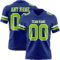 Royal0870 Custom Royal Neon Green-White Authentic Football Jersey