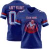 Custom Royal Light Blue-Red Authentic Football Jersey