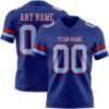 Custom Royal Light Blue-Red Authentic Football Jersey