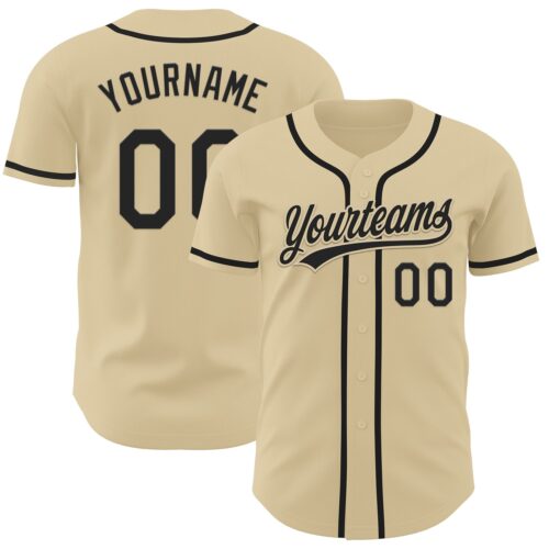 Sand0008 Custom Sand Black Authentic Baseball Jersey