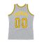 Custom Gray Gold-Black Authentic Throwback Basketball Jersey