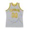 Custom Gray Gold-Black Authentic Throwback Basketball Jersey