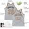 Custom Gray Old Gold-Black Authentic Throwback Basketball Jersey