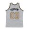 Custom Gray Old Gold-Black Authentic Throwback Basketball Jersey